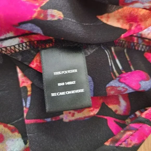 Torrid Harpwr Georgette Zip Front 3/4 Sleeve Blouse Size Women's Plus 3X - Picture 10 of 10